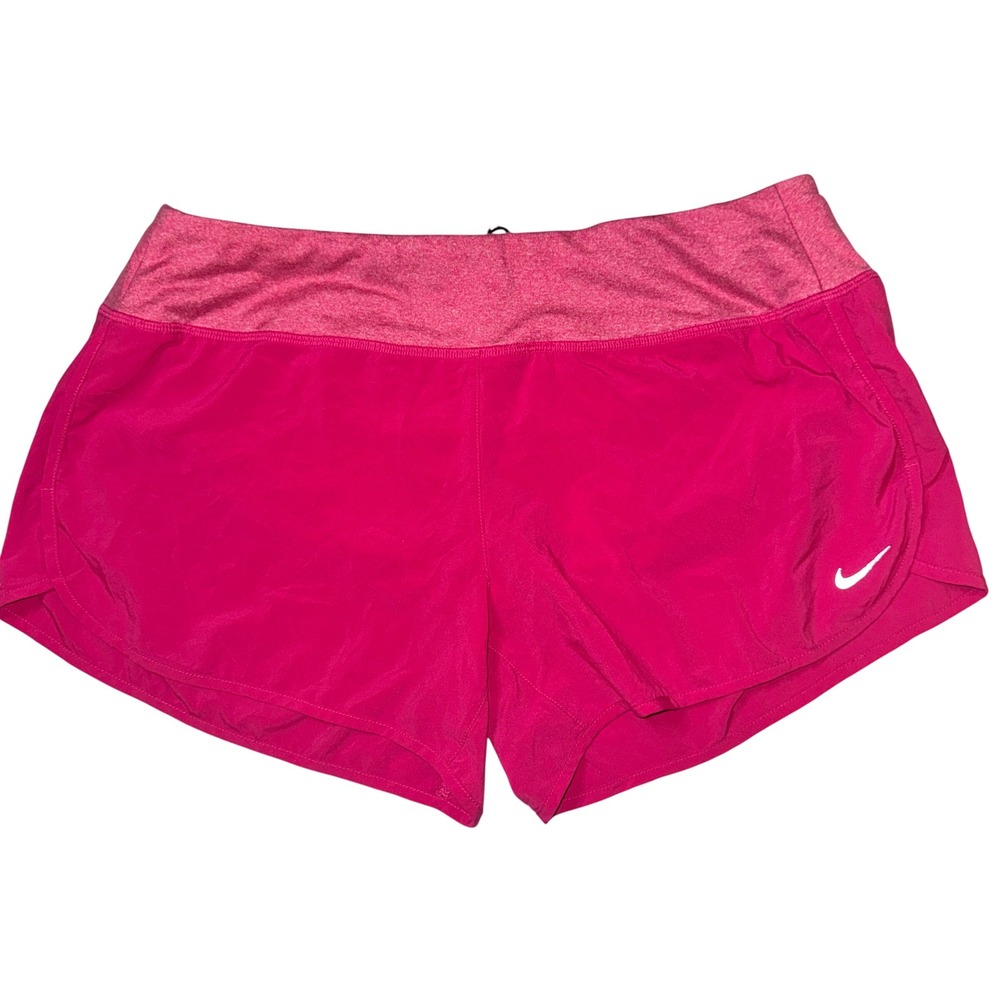 Nike Dri-FIT Running Shorts Pink Large Zippered Back Pocket